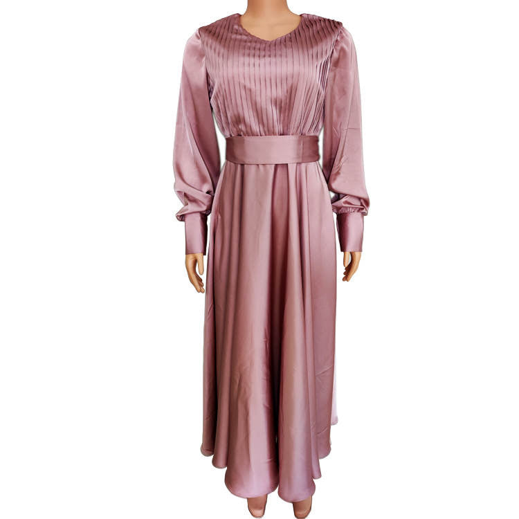 Maryam Elegant maxi dress long Sleeve Fit and Flare Dress