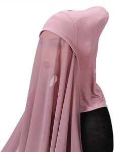 175X70CM Instant Chiffon Hijab Muslim Inner Headband Women Cap Bonnet Long Shawl