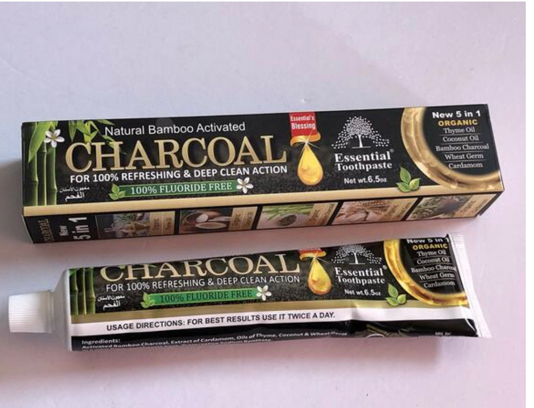 Charcoal Essential Toothpaste (100% Fluoride Free)