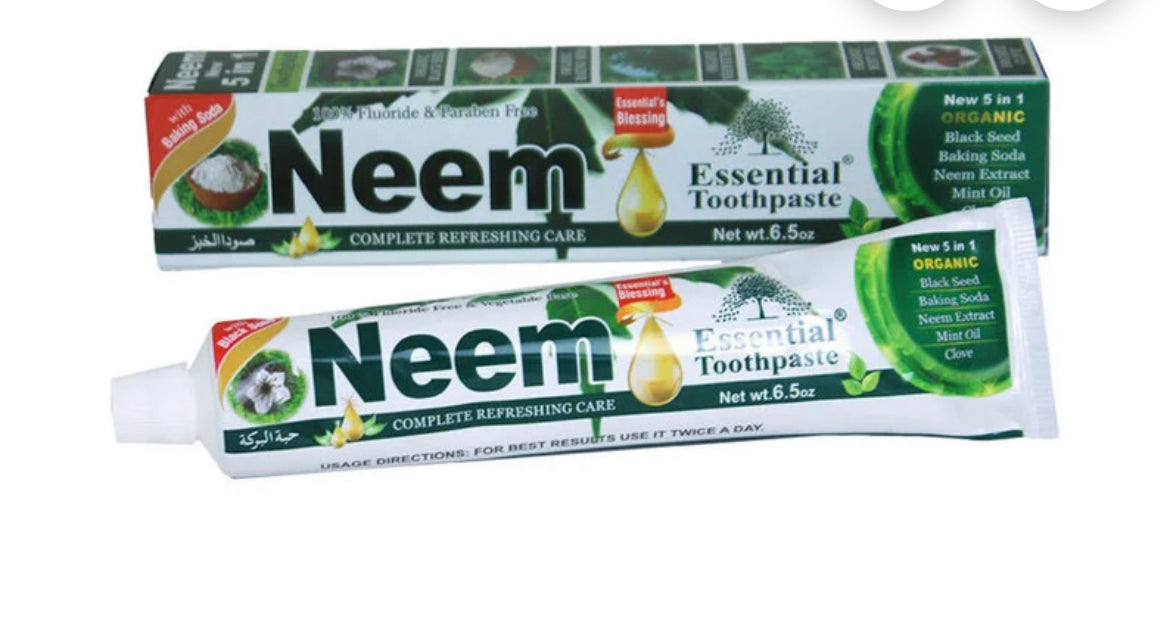 Essential Neem Toothpaste Organic 100% Fluoride Free