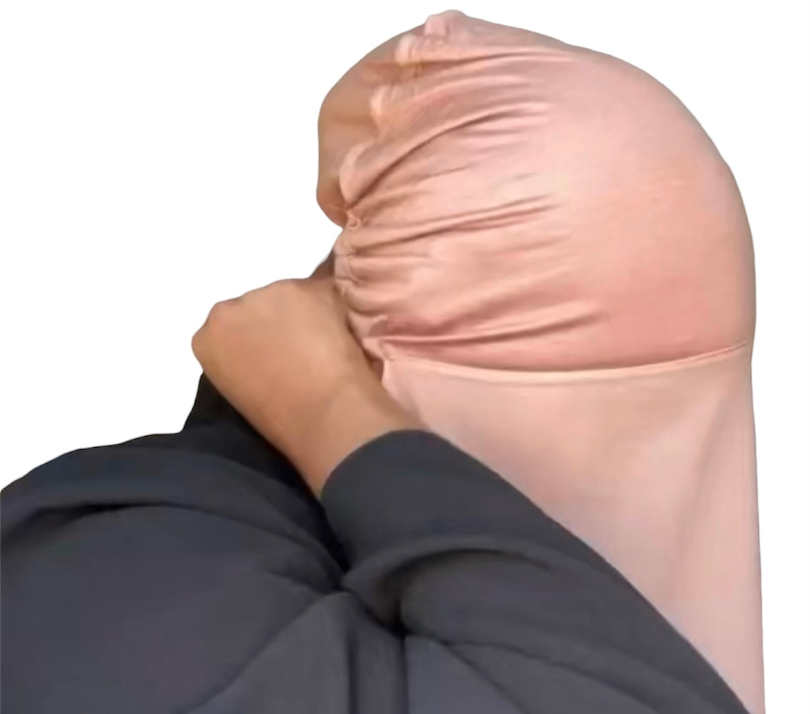 Instant hijabs with silk lining under cap