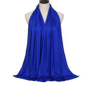 Plain Color Long Shawl Scarves Modal Jersey Hijab Muslim Headscarf Soft