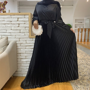 Muslim Abayas Dresses  Pleated Dress