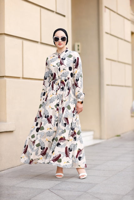 Tunic Dress Muslim Women Wear Abaya Fashion