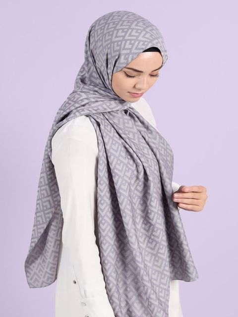 Line-5 Shawl Comfortable Stylish Hijab  Women's Silk Scarf