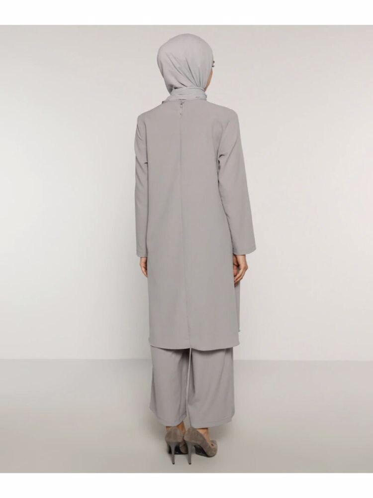 Tunic Pants 2 piece set Double Team Muslim fashion Muslim women wide leg pants suits tops