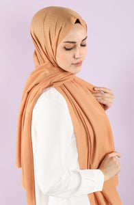 Plain Flamed Cotton Shawl Hijab