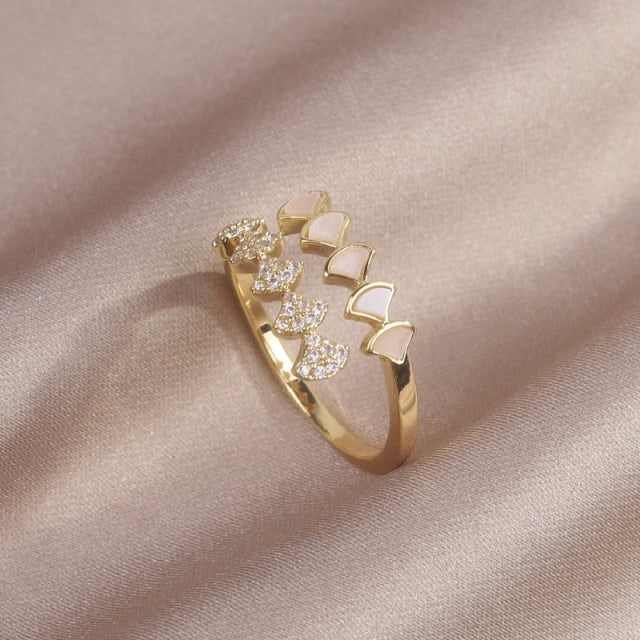 New  Fashion Jewelry Exquisite 14K Real Gold Plated AAA Zircon Ring